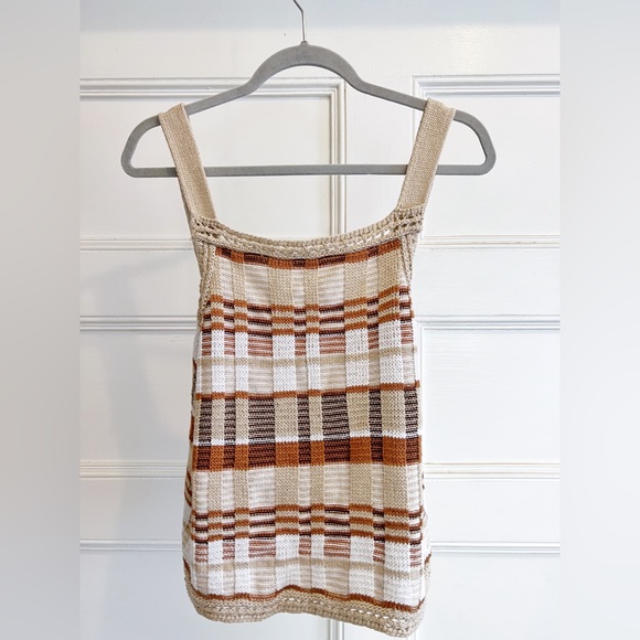 Woven Checked Tank Top - Picture 1 of 5
